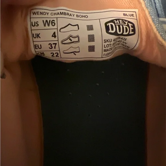 Hey Dude Wendy Boho Light Denim
US Women's 6 - Picture 9 of 11